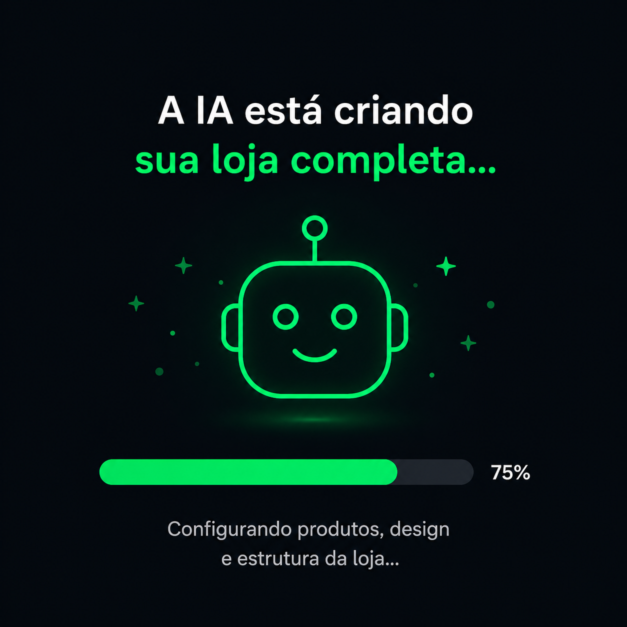A IA monta tudo pra você